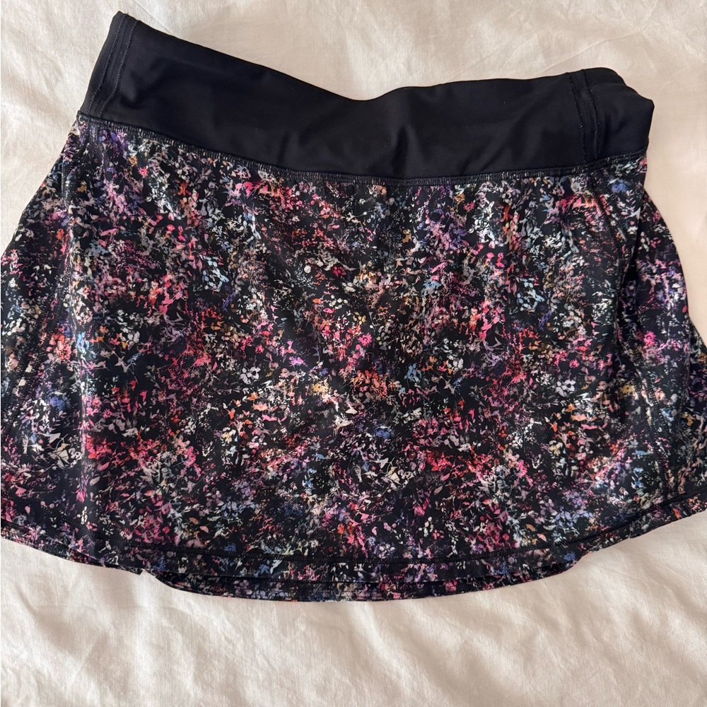 Floral Black Lululemon Tennis Skirt